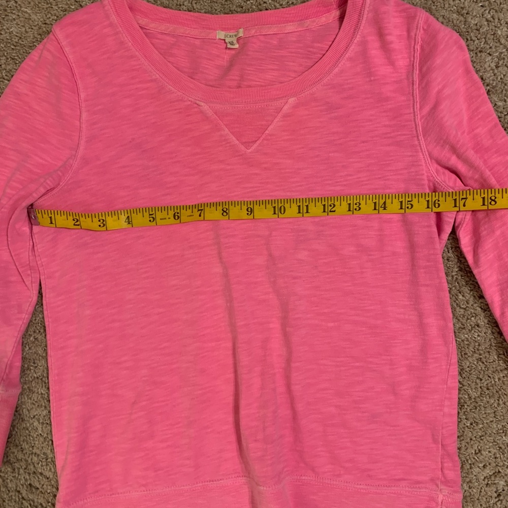 J Crew 3/4 sleeve Pink Sweater - Picture 3 of 4